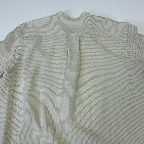 Rag & Bone Alfie Silk Shirt in Beige Stripe S - Picture 13 of 16